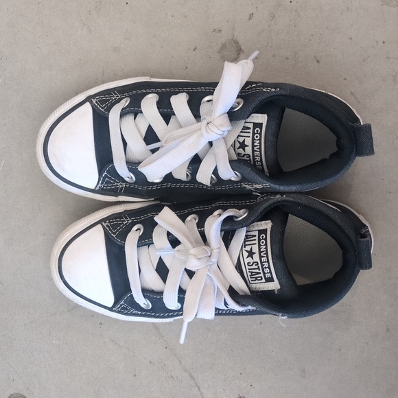 Converse All Star Kids Black High Top Sneakers Size 2 - Picture 5 of 7